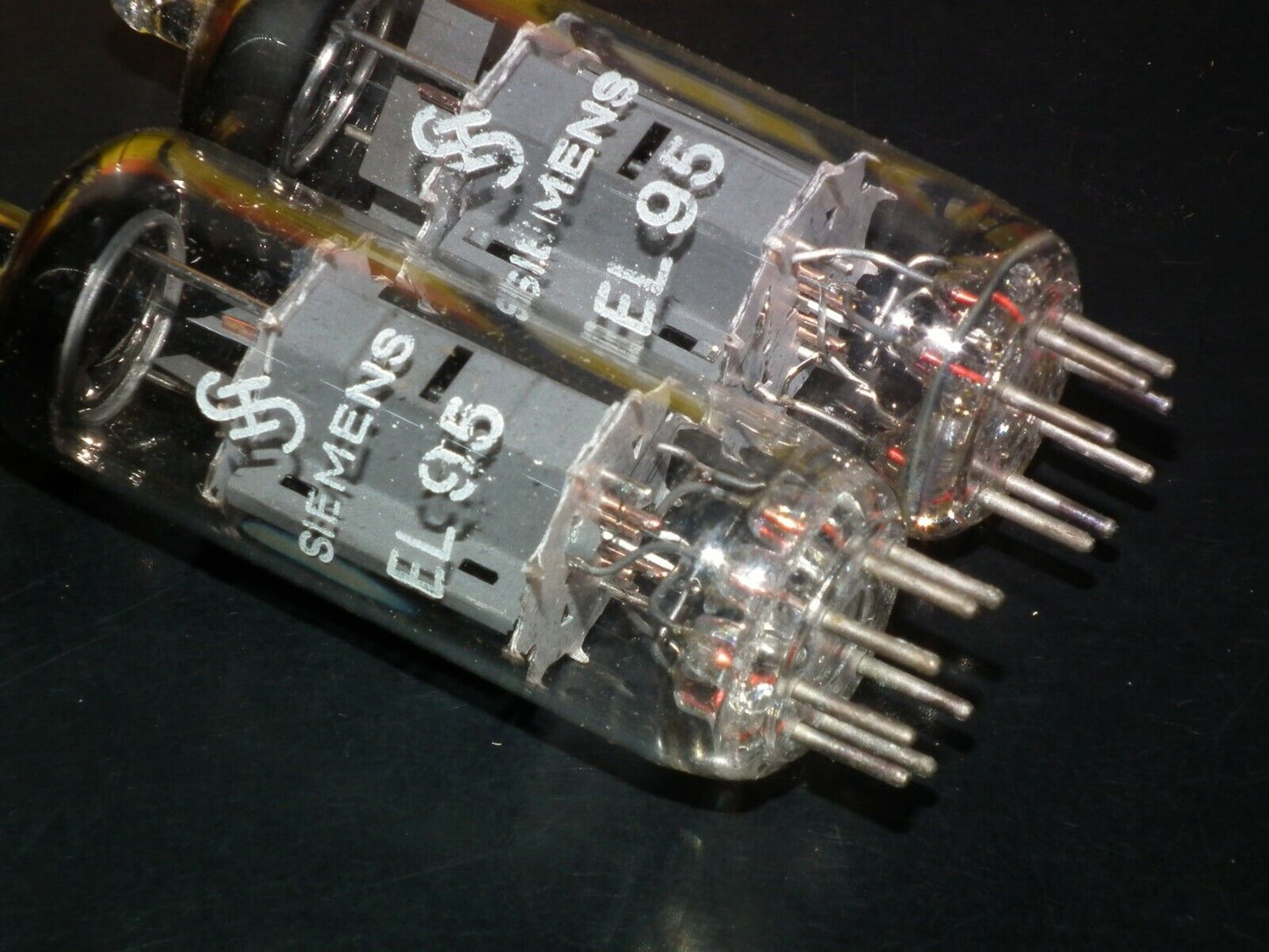 EL95 6DL5 Siemens & Halske Munich platinum matched pair (2 tubes) NOS NIB