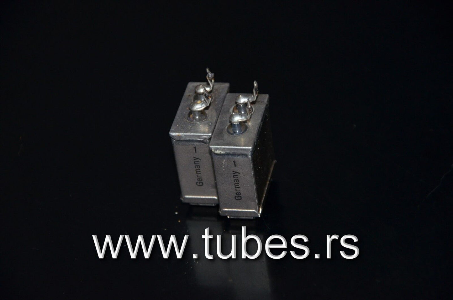Two vintage Siemens PIO capacitors 1uF 250V Klangfilm - West Germany tube audio