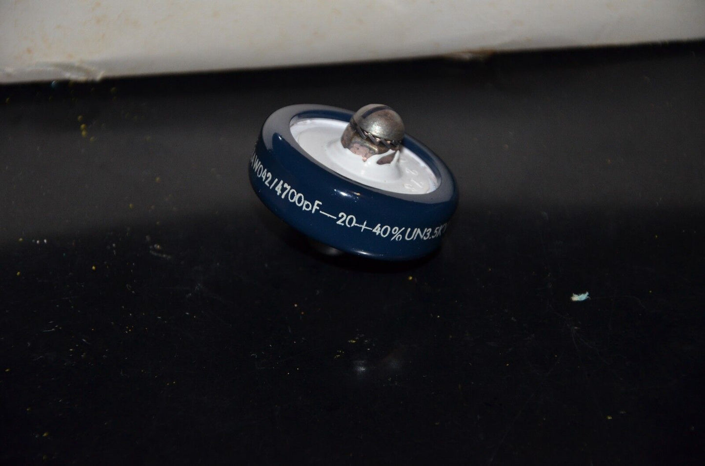 LCC France 4700pF 3.5KV doorknob NOS capacitor for professional broadcast radio