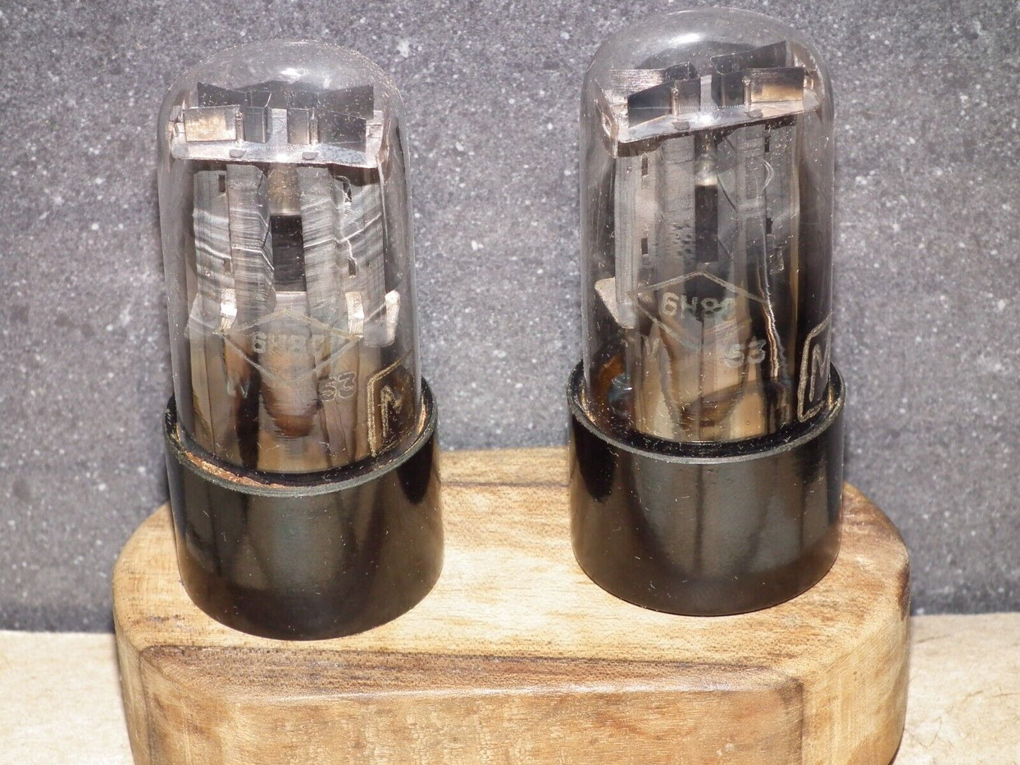 Platinum Matched Pair Foton 6SN7GT 6N8S NOS early 50s Tashkent Plant Great Sound