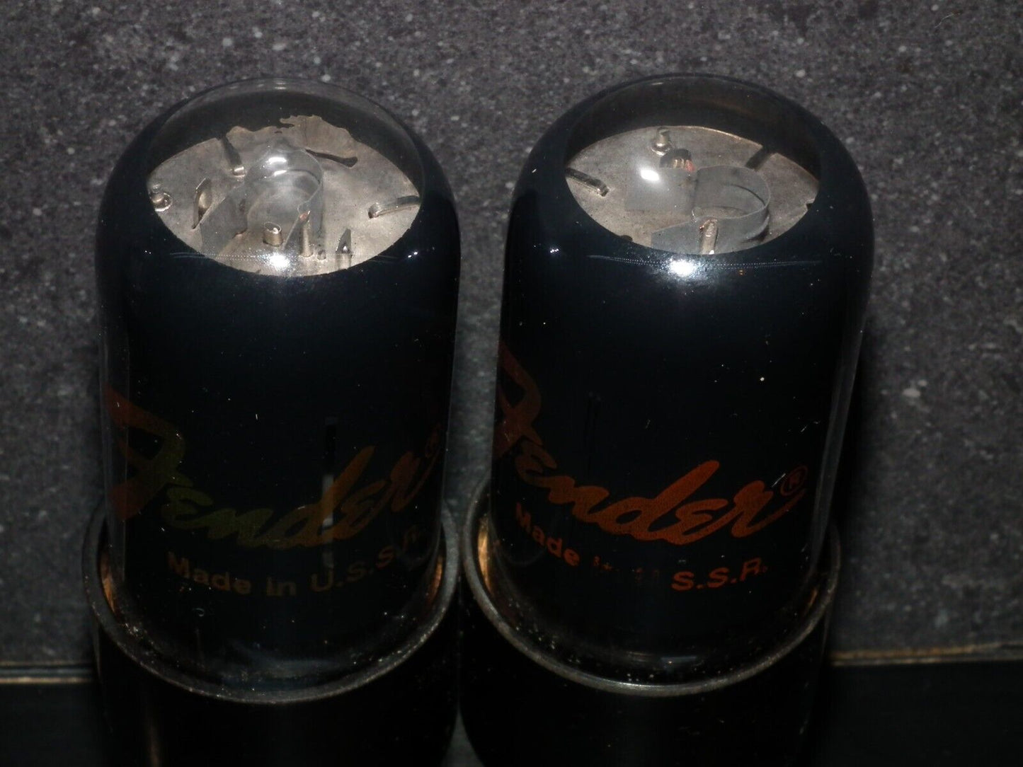Platinum matched pair 6V6GTA FENDER Black Coated