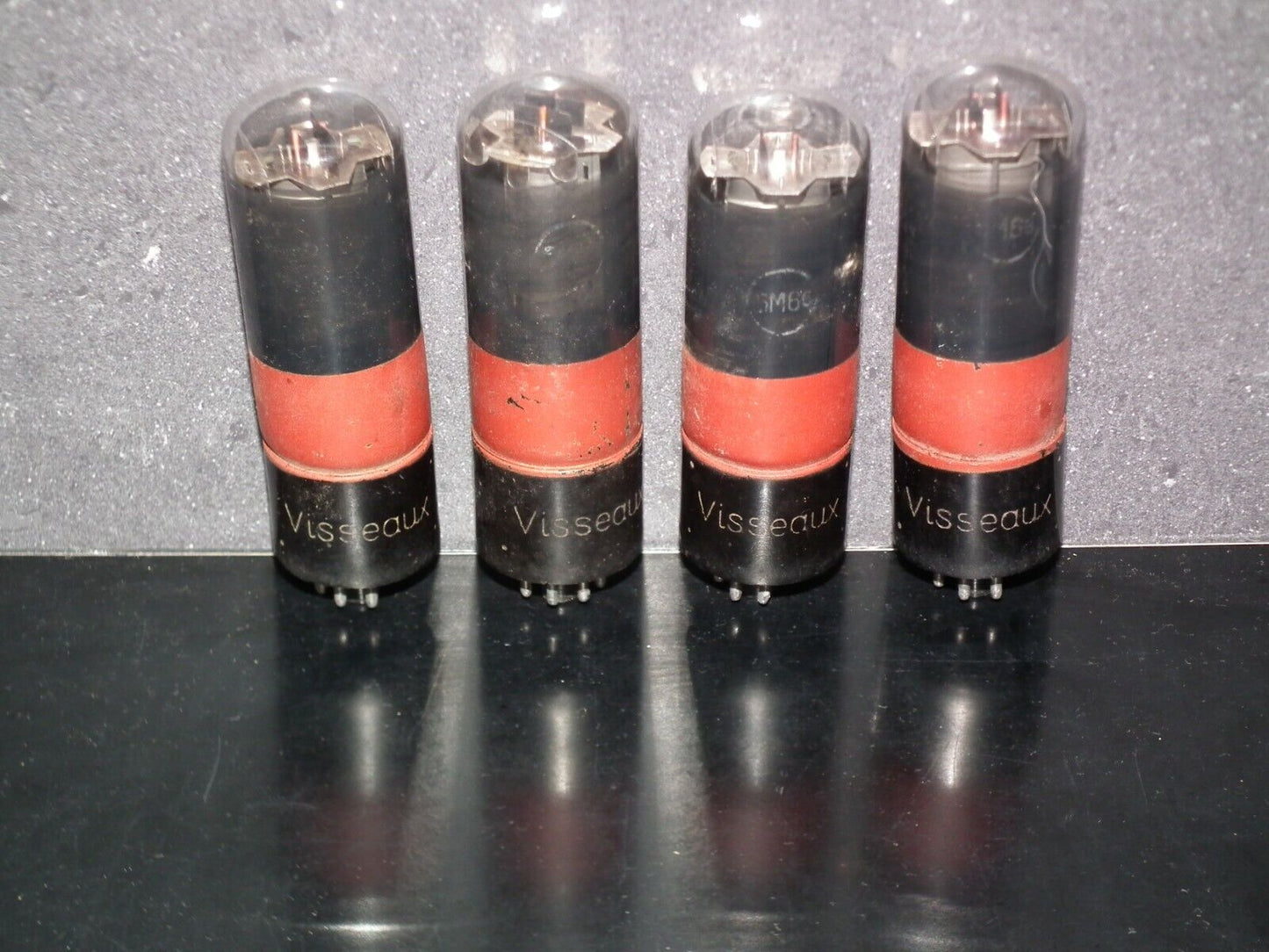 Platinum Matched Quad 6M6G Visseaux France EL33 Used Tested NOS 33-36mA