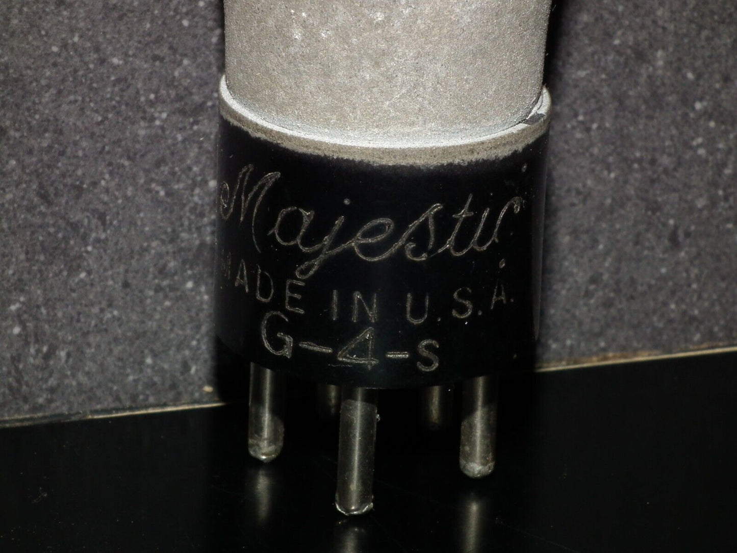 G-4-s Majestic Vacuum Tube Lead Coating Engraved Base