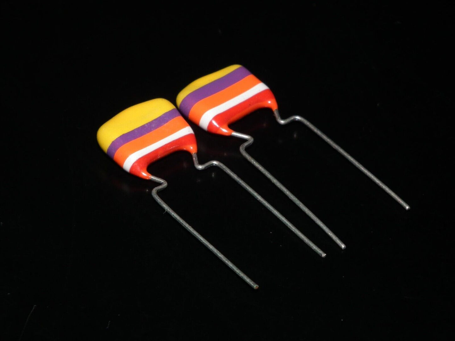 Two Mullard C280 Tropical Fish Capacitors 0.047uF 400V 47nF British Guitar Sound