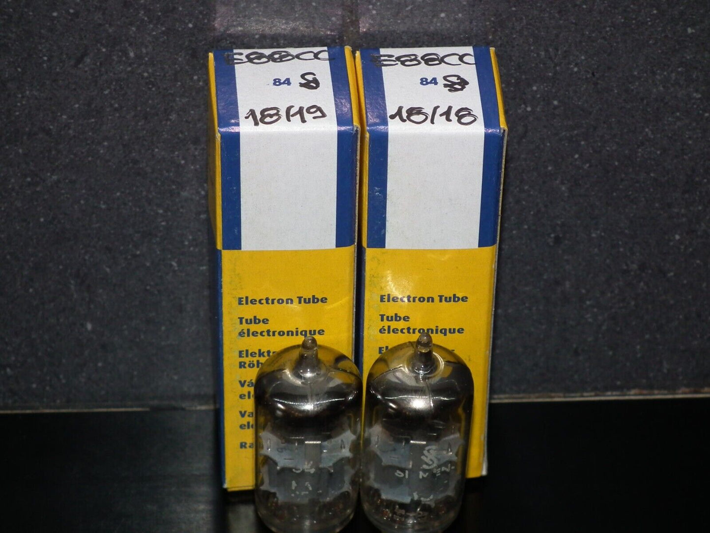 Platinum Matched Pair Siemens E88CC Used Tested NOS GRAY SHIELD A01 MP5