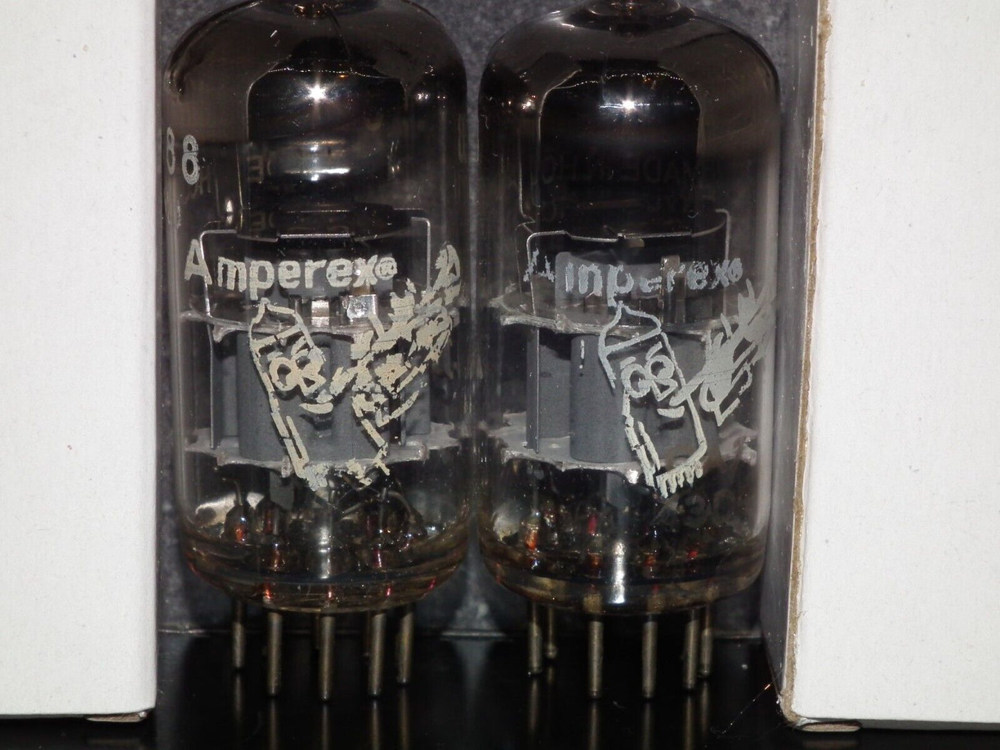 6DJ8 ECC88 Amperex Holland Matched Pair Used Tested 125% Dual Stage Getter