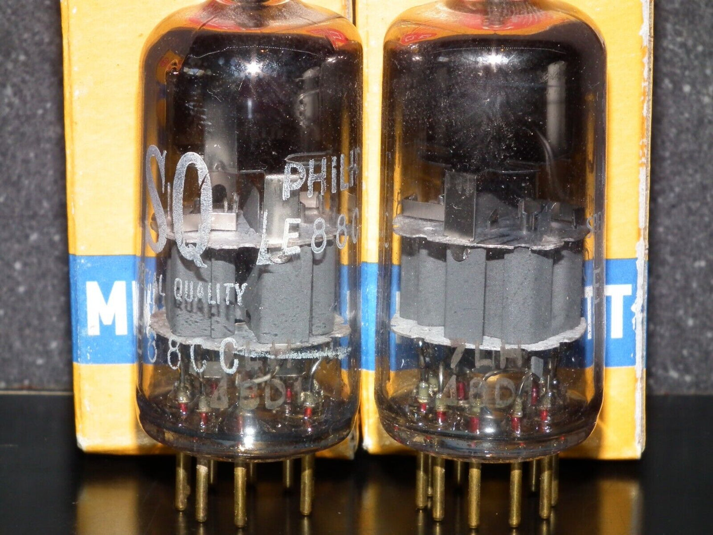 E88CC 6922 Matched Pair Philips Heerlen Holland Premium ECC88 6DJ8 Tested NOS 7L