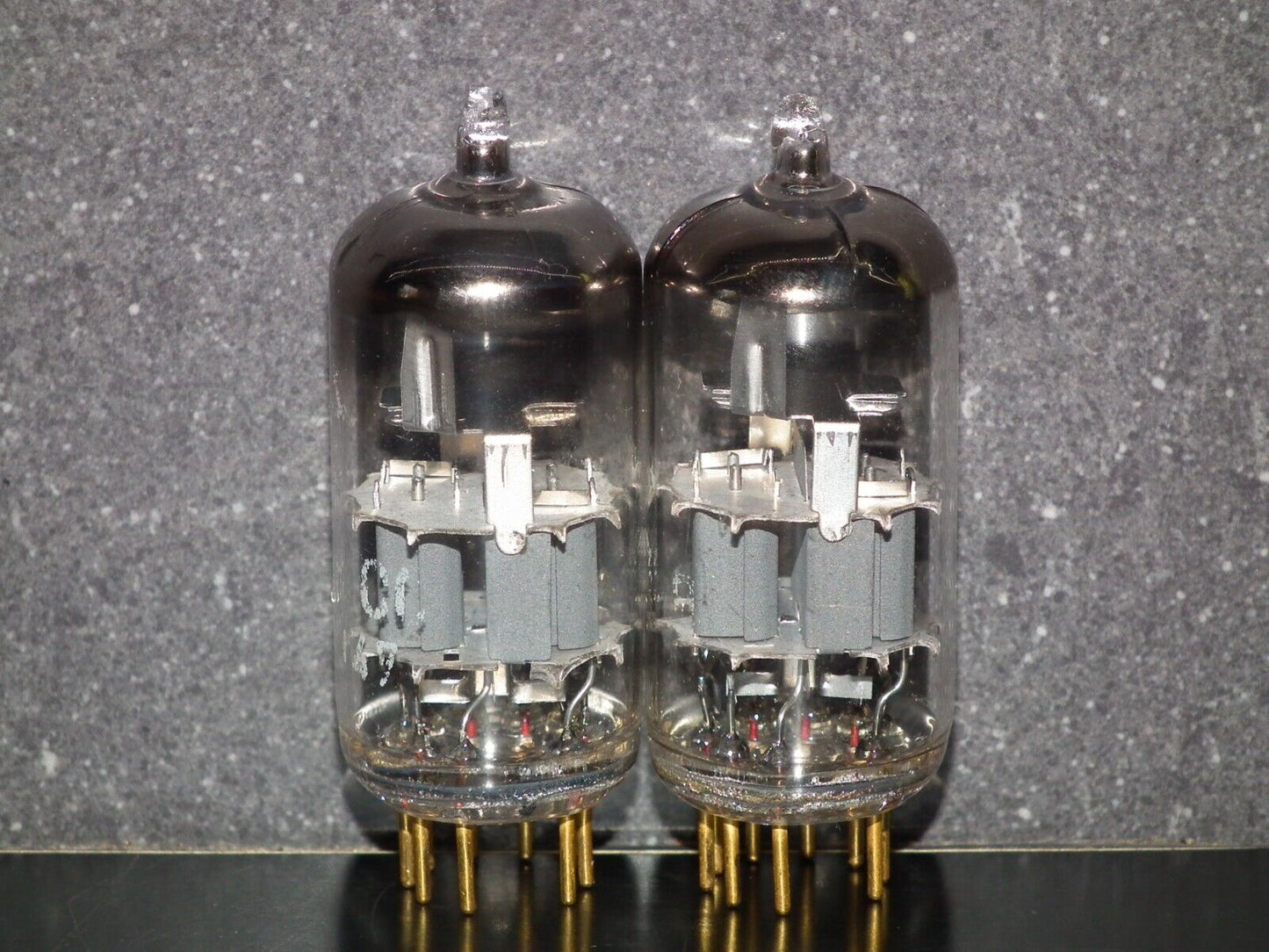 Platinum Matched Pair CCa Siemens E88CC ECC88 GRAY SHIELD Used Tested NOS 135%