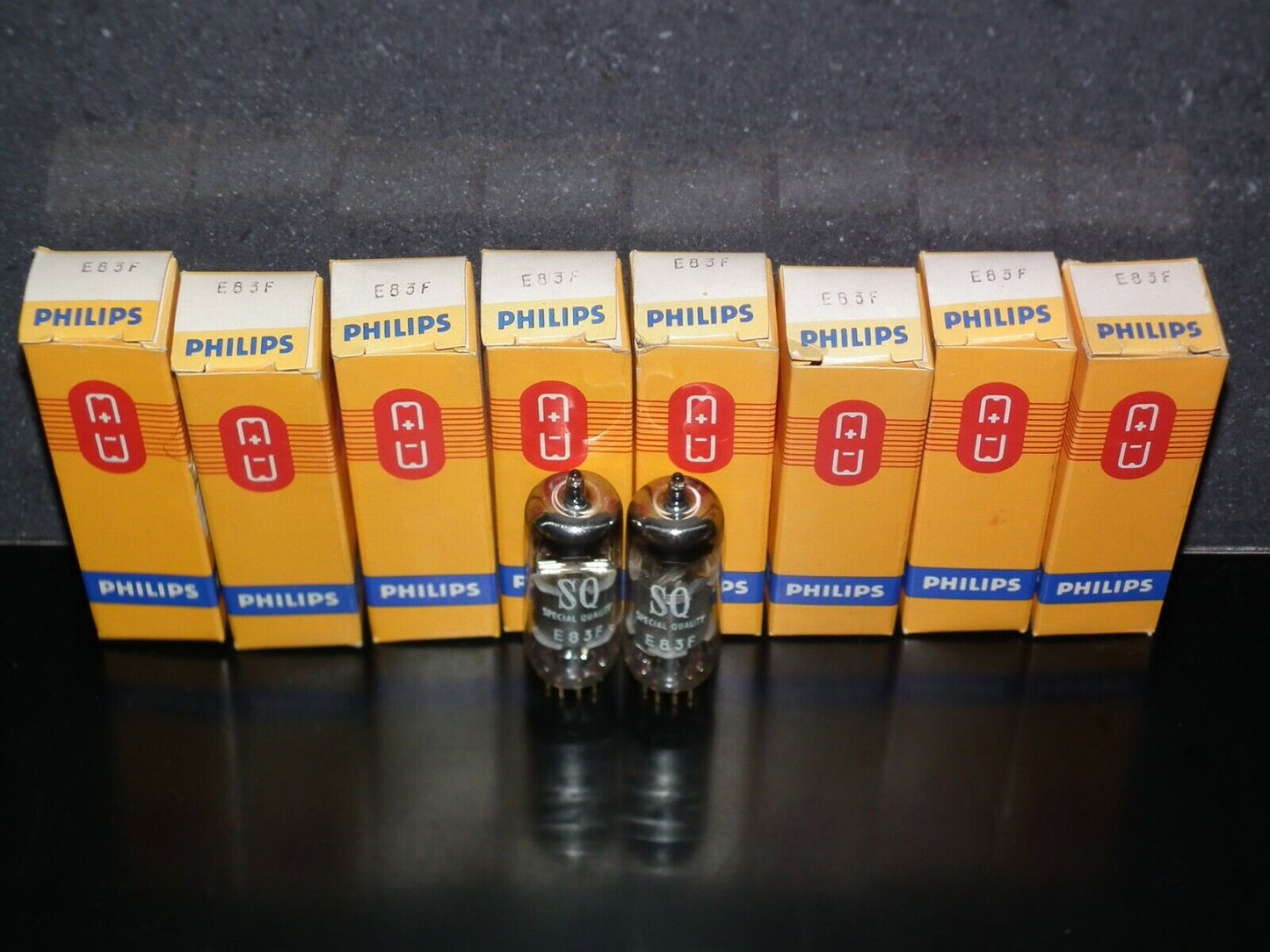 E83F Philips Matched Pair NOS NIB Heerlen Big round getter LOW Noise
