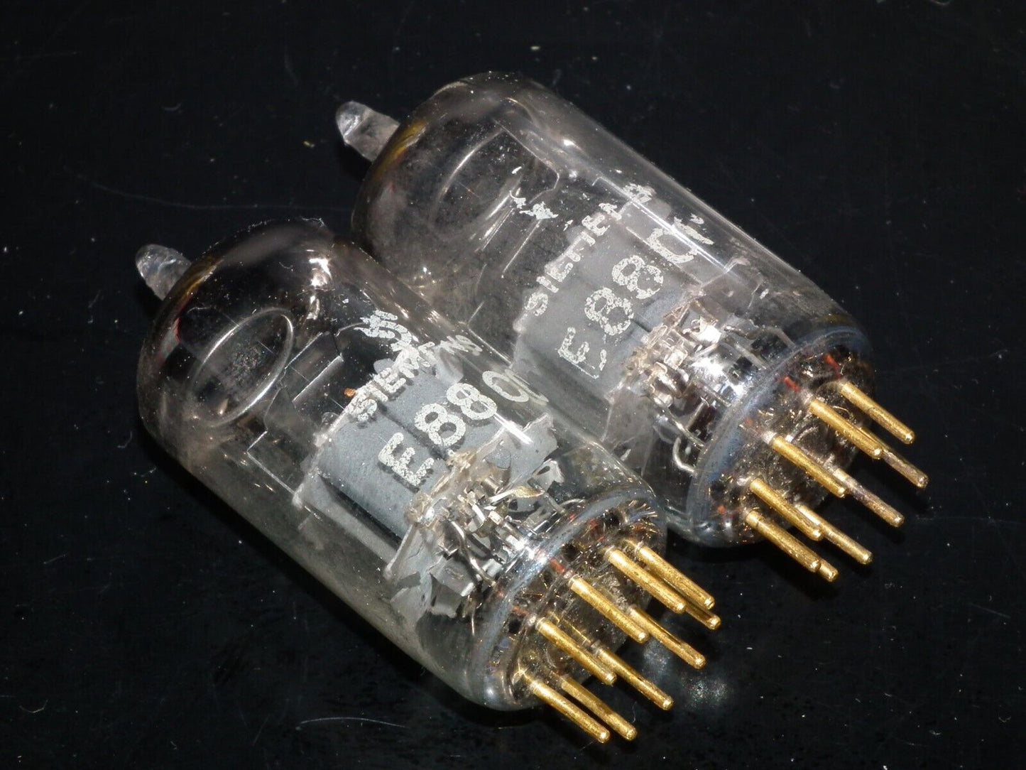 Platinum Matched Pair Siemens E88CC Used Tested NOS GRAY SHIELD A01 MP6