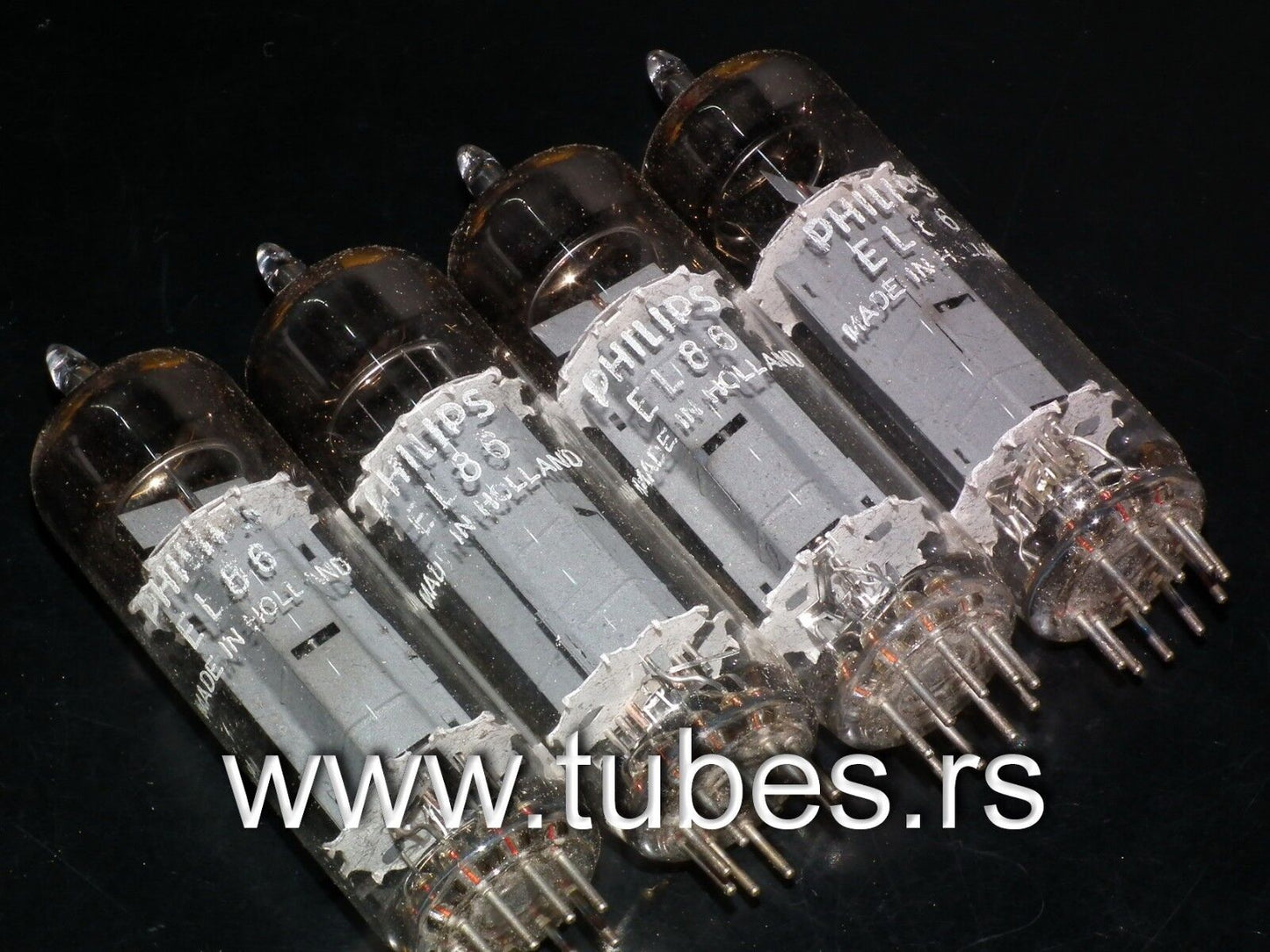Platinum matched quad EL86 6CW5 Philips Mazda NOS NIB tube audio pentode