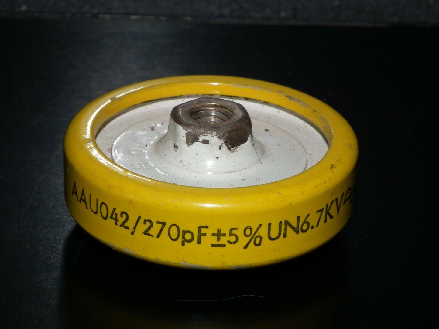 LCC France 270pF 6.7KV doorknob capacitor for professional broadcast Used Tested