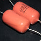 Two (2) Vintage ISKRA Polystyrene Styroflex KS Capacitors 0.1u 103nF 250V 1% 70s