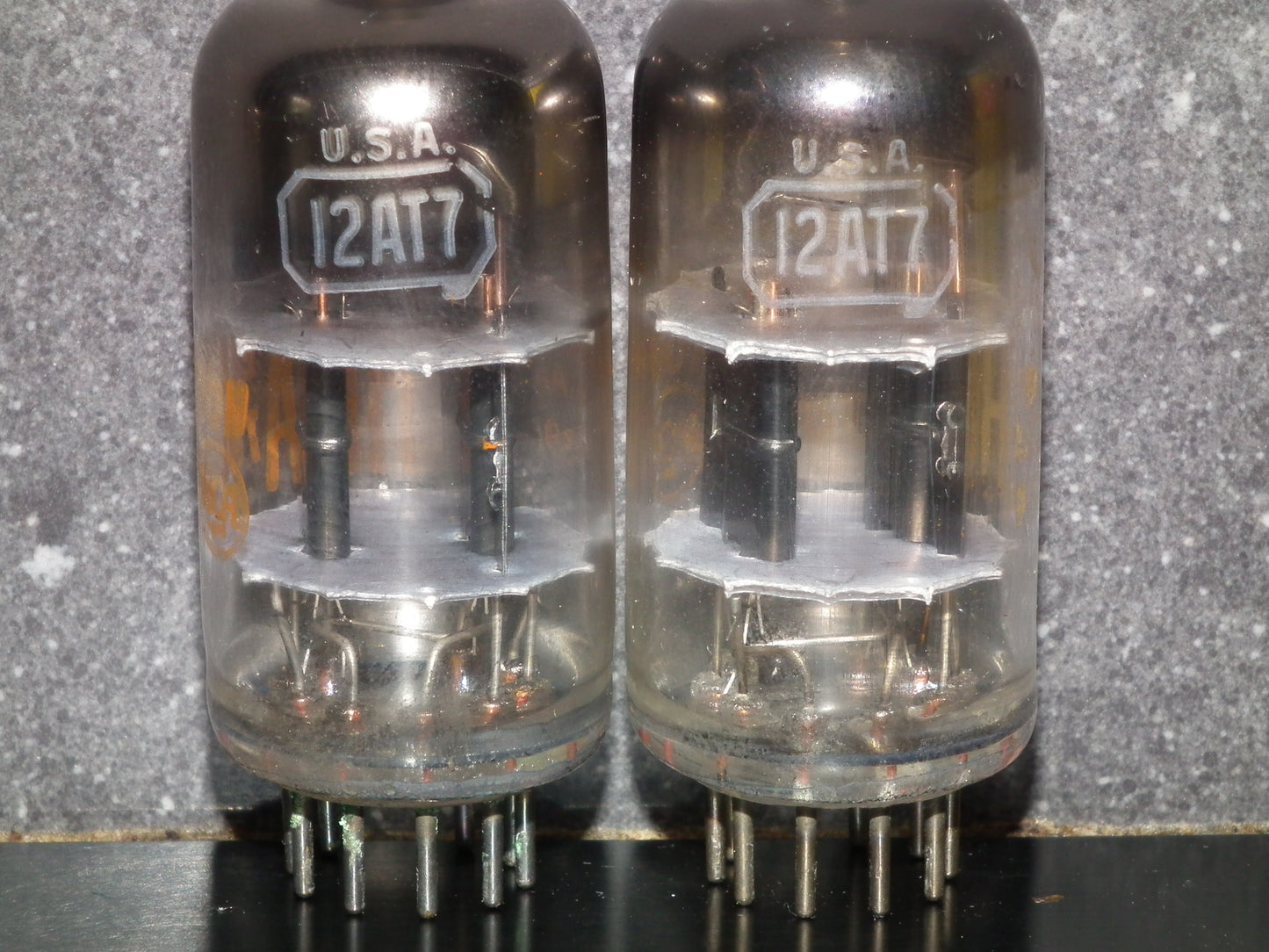 Platinum Matched Pair 12AT7 RCA ECC81 SQUARE GETTER