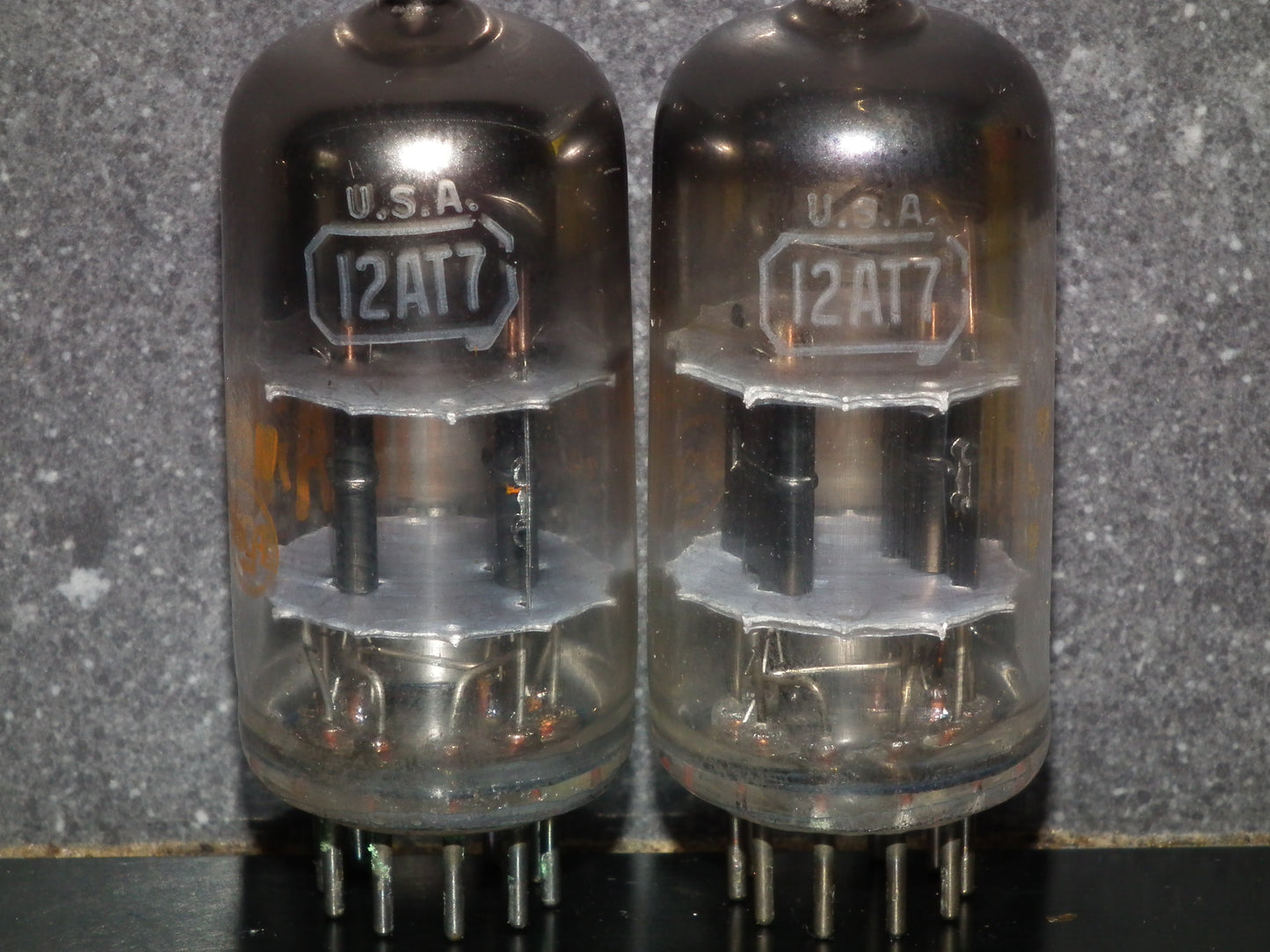 Platinum Matched Pair 12AT7 RCA ECC81 SQUARE GETTER