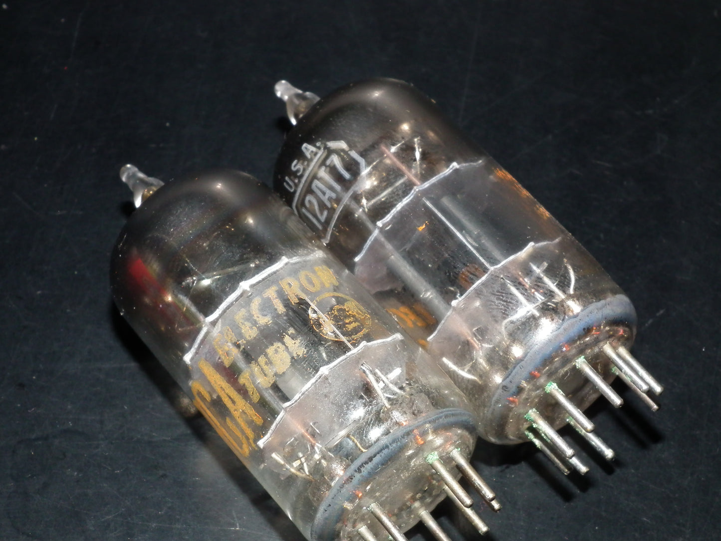 Platinum Matched Pair 12AT7 RCA ECC81 SQUARE GETTER