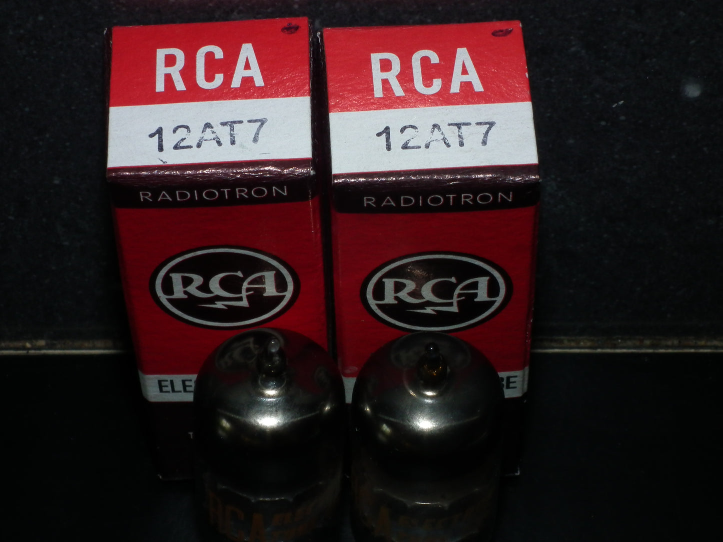 Platinum Matched Pair 12AT7 RCA ECC81 SQUARE GETTER