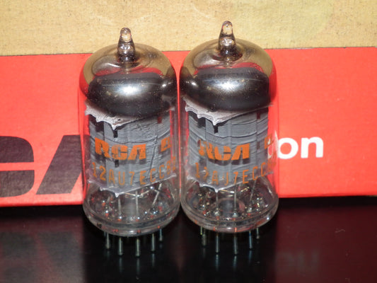 12AU7A RCA ECC82 NOS NIB platinum matched pair Long Anodes