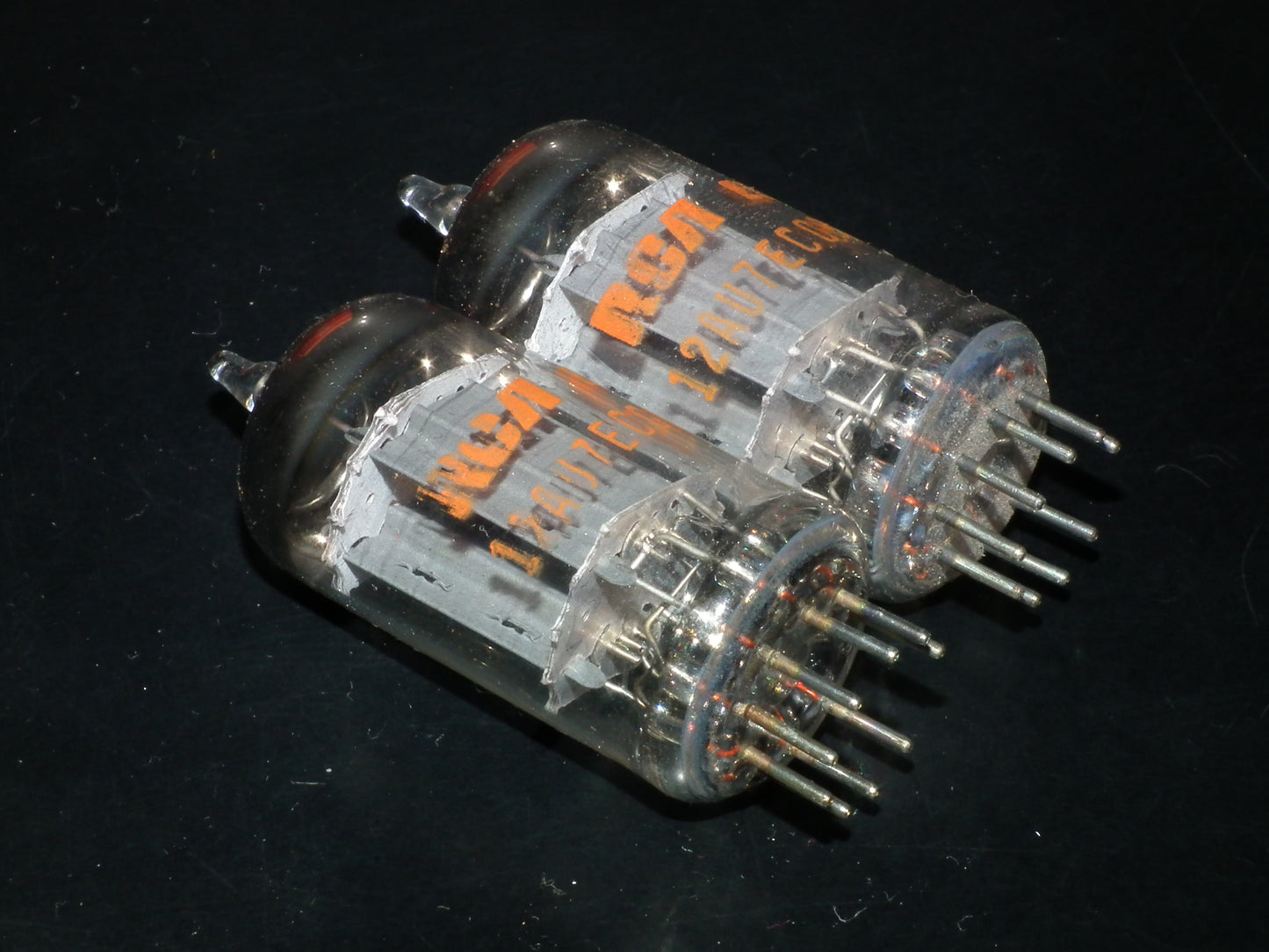 12AU7A RCA ECC82 NOS NIB platinum matched pair Long Anodes