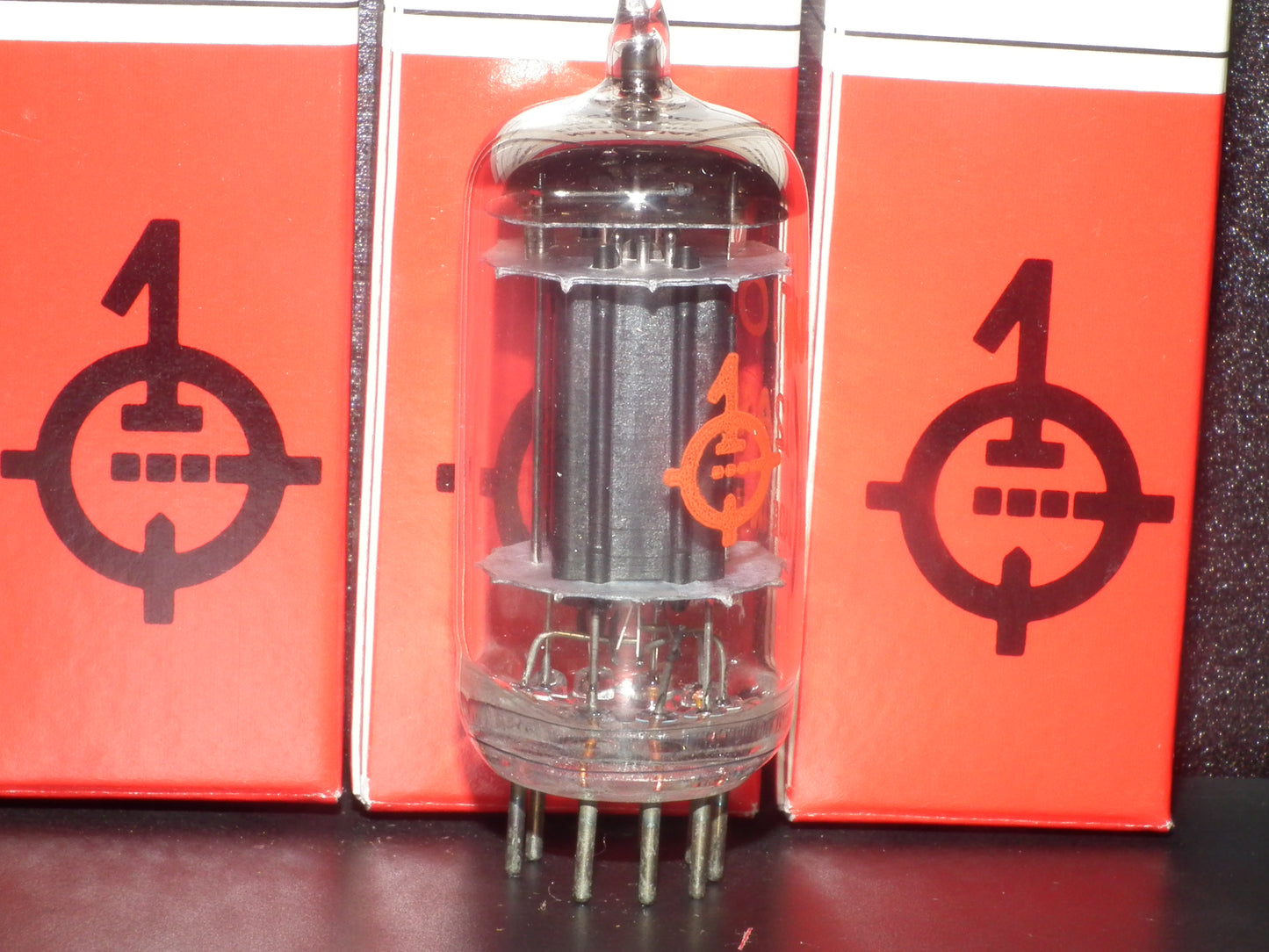 12AV7 National Triple Mica Long Black Anodes Square Getter NOS NIB