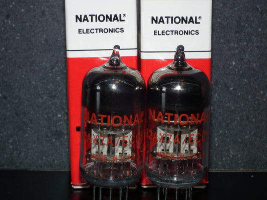 Platinum Matched Pair (2 tubes) 12AX7A National Electronics ECC83