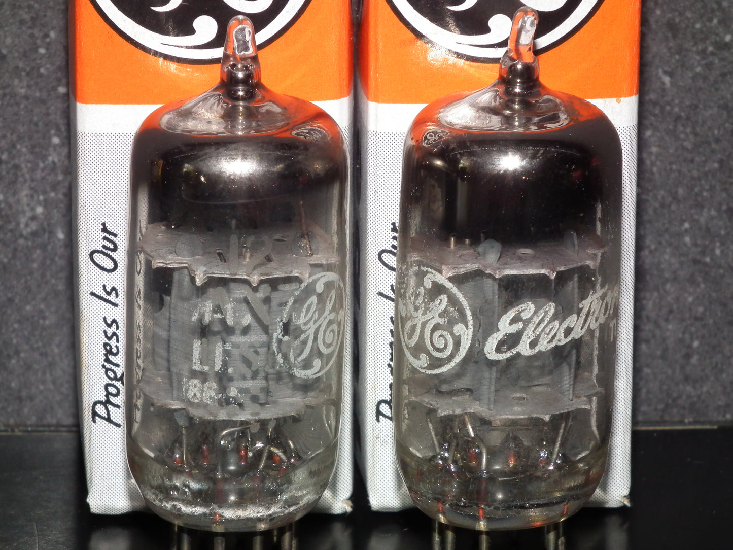 12AX7 General Electric GE ECC83  Matched Pair 90%