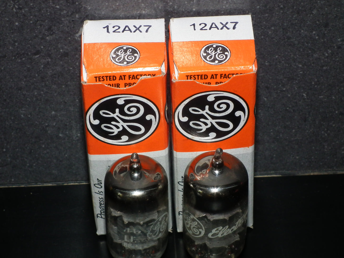 12AX7 General Electric GE ECC83  Matched Pair 90%