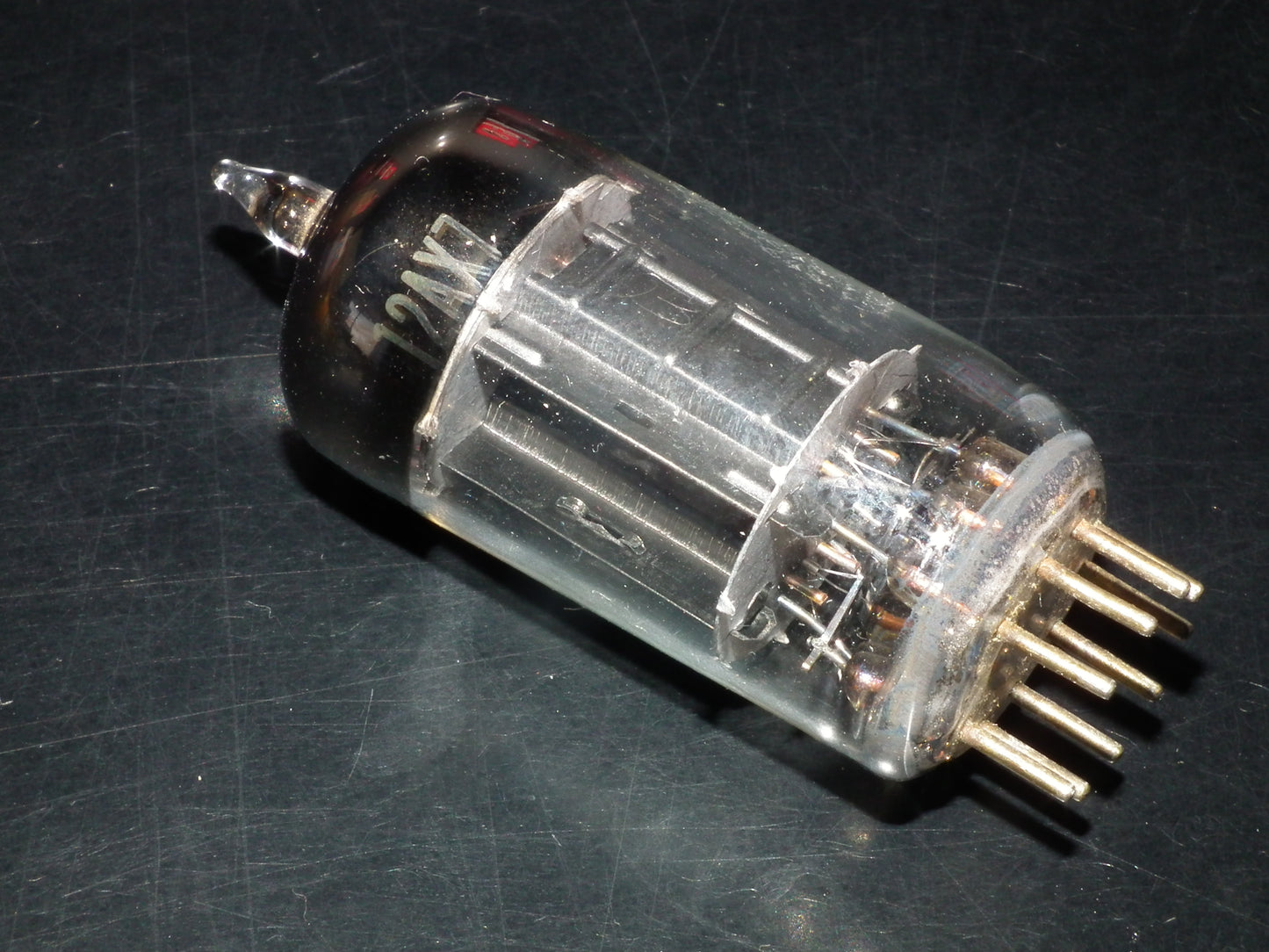 12AX7 RCA ECC83 Black Anodes Square Getter Used 120%