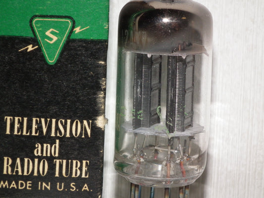 12AX7 Sylvania ECC83 NOS NIB Square Getter Long Black Anodes
