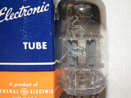 12AY7 General Electric NOS NIB balanced sections SQUARE GETTER 6072