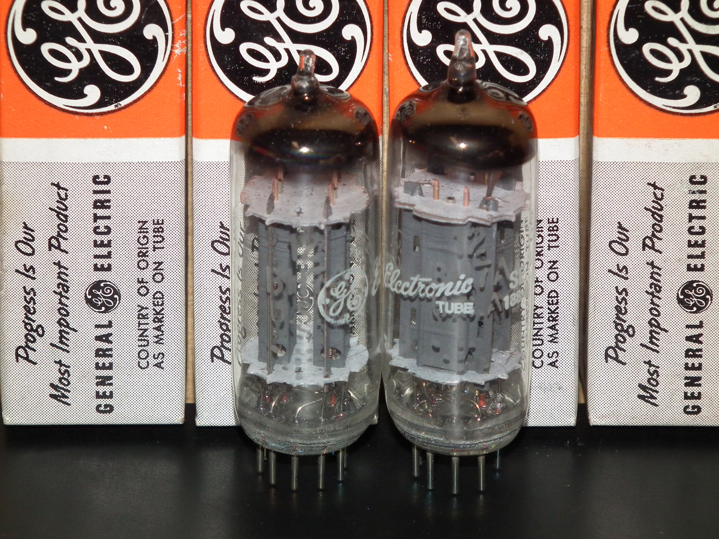 12BH7A General Electric Matched Pair NOS NIB Low Noise The Same Codes