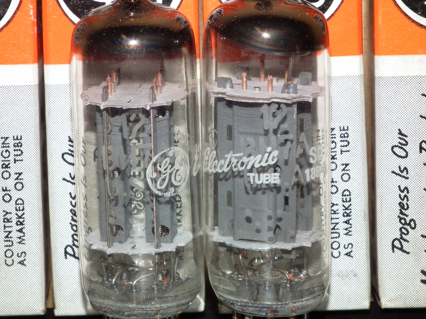 12BH7A General Electric Matched Pair NOS NIB Low Noise The Same Codes
