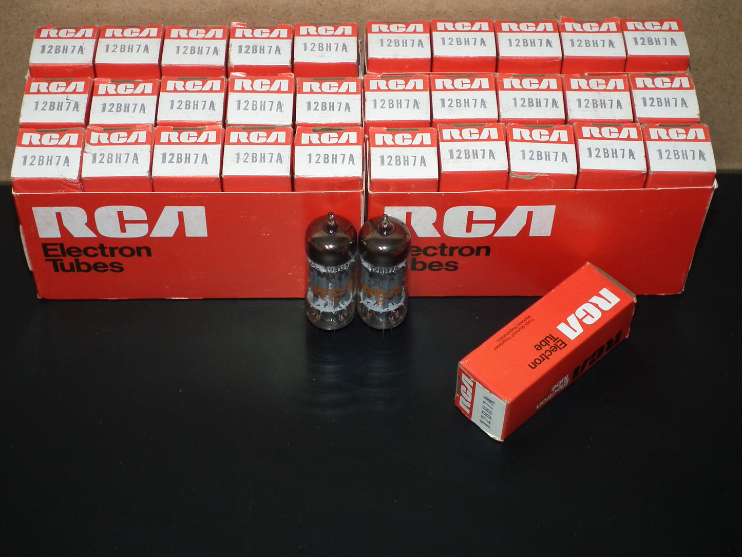 12BH7A RCA Matched Pair NOS NIB Low Noise The Same Codes
