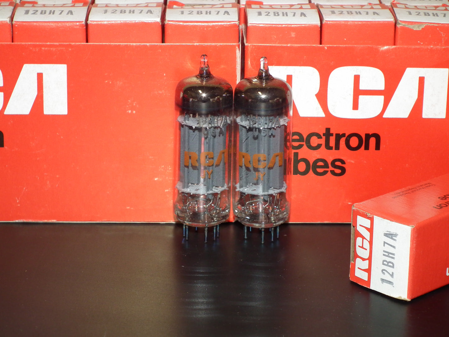12BH7A RCA Matched Pair NOS NIB Low Noise The Same Codes