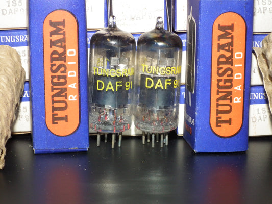 Platinum matched pair DAF91 Tungsram 1S5 Black Anodes