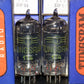 1T4 DF91 Tungsram NOS Platinum matched pair RARE Old Type THICK GETTER 1956