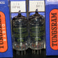 1T4 DF91 Tungsram NOS Platinum matched pair RARE Old Type THICK GETTER 1956