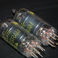 1T4 DF91 Tungsram NOS Platinum matched pair RARE Old Type THICK GETTER 1956