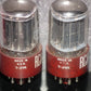 Matched Pair 5962 RCA Red Base Holy Grail 6SN7GT Dual Square Getter Triple Mica
