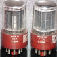 Matched Pair 5962 RCA Red Base Holy Grail 6SN7GT Dual Square Getter Triple Mica