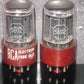Matched Pair 5962 RCA Red Base Holy Grail 6SN7GT Dual Square Getter Triple Mica