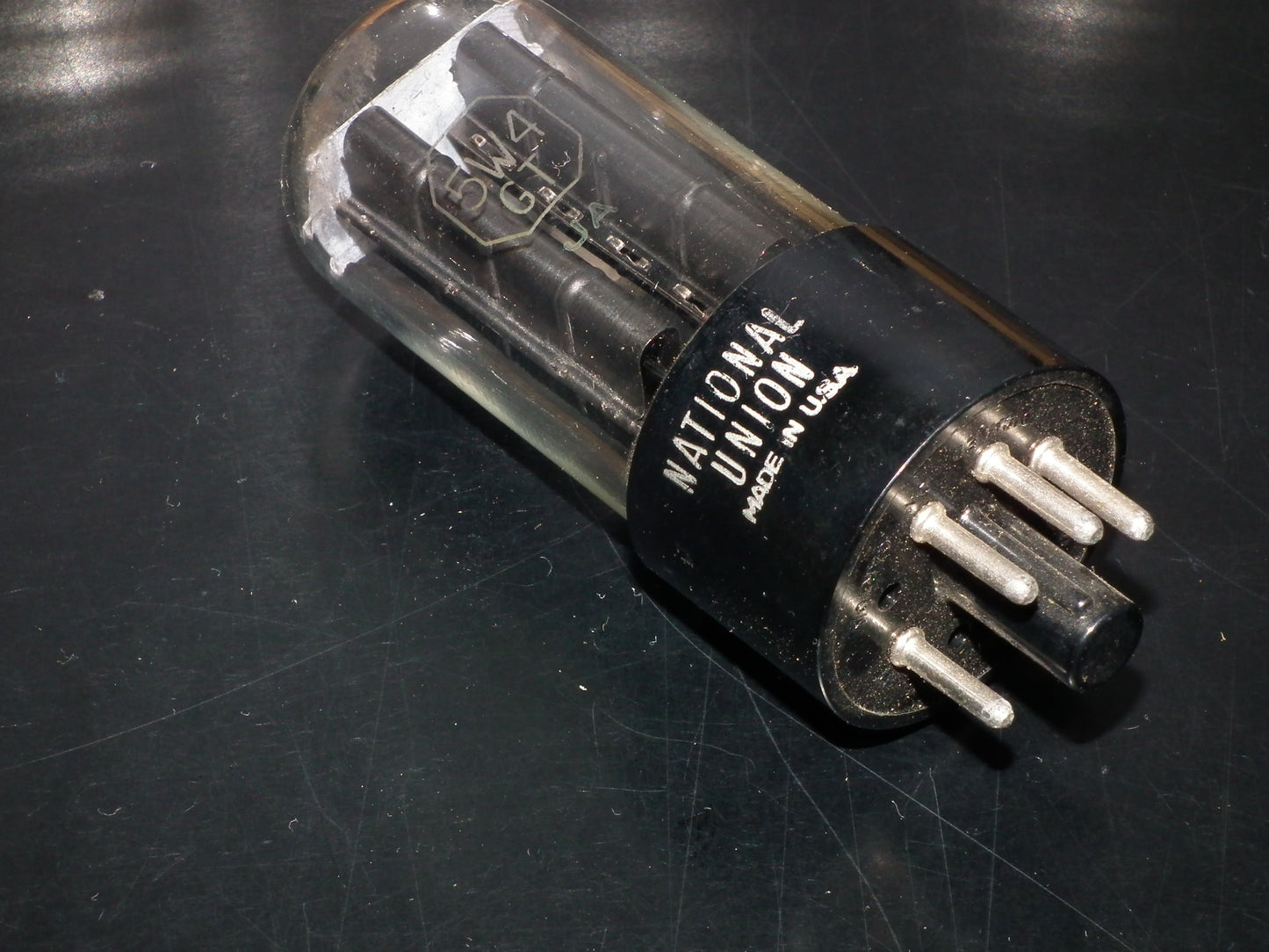 5W4GT National Union NOS Black Anodes Square Getter Dual Rectifier