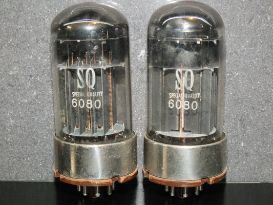 MULLARD 6080 Matched pair SPECIAL QUALITY rebranded Philips Tested