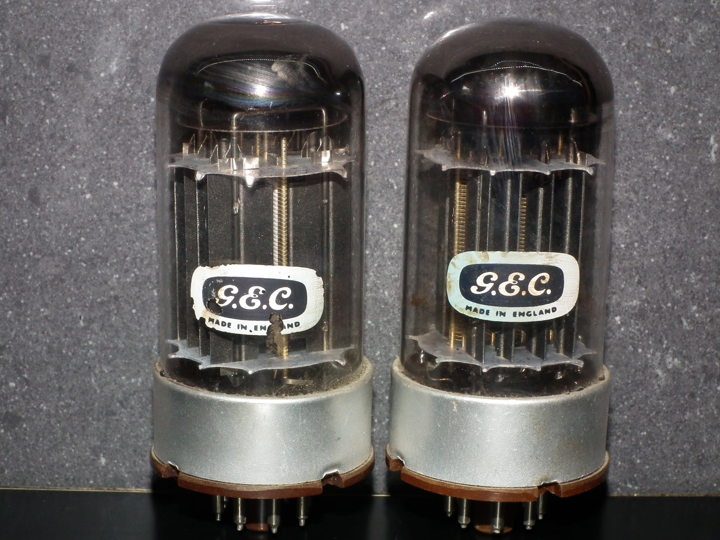 GEC 6080 CV2984 6AS7 5998 ECC230 Matched pair Square Getters Triple Mica