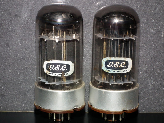 GEC 6080 CV2984 6AS7 5998 ECC230 Matched pair Square Getters Triple Mica