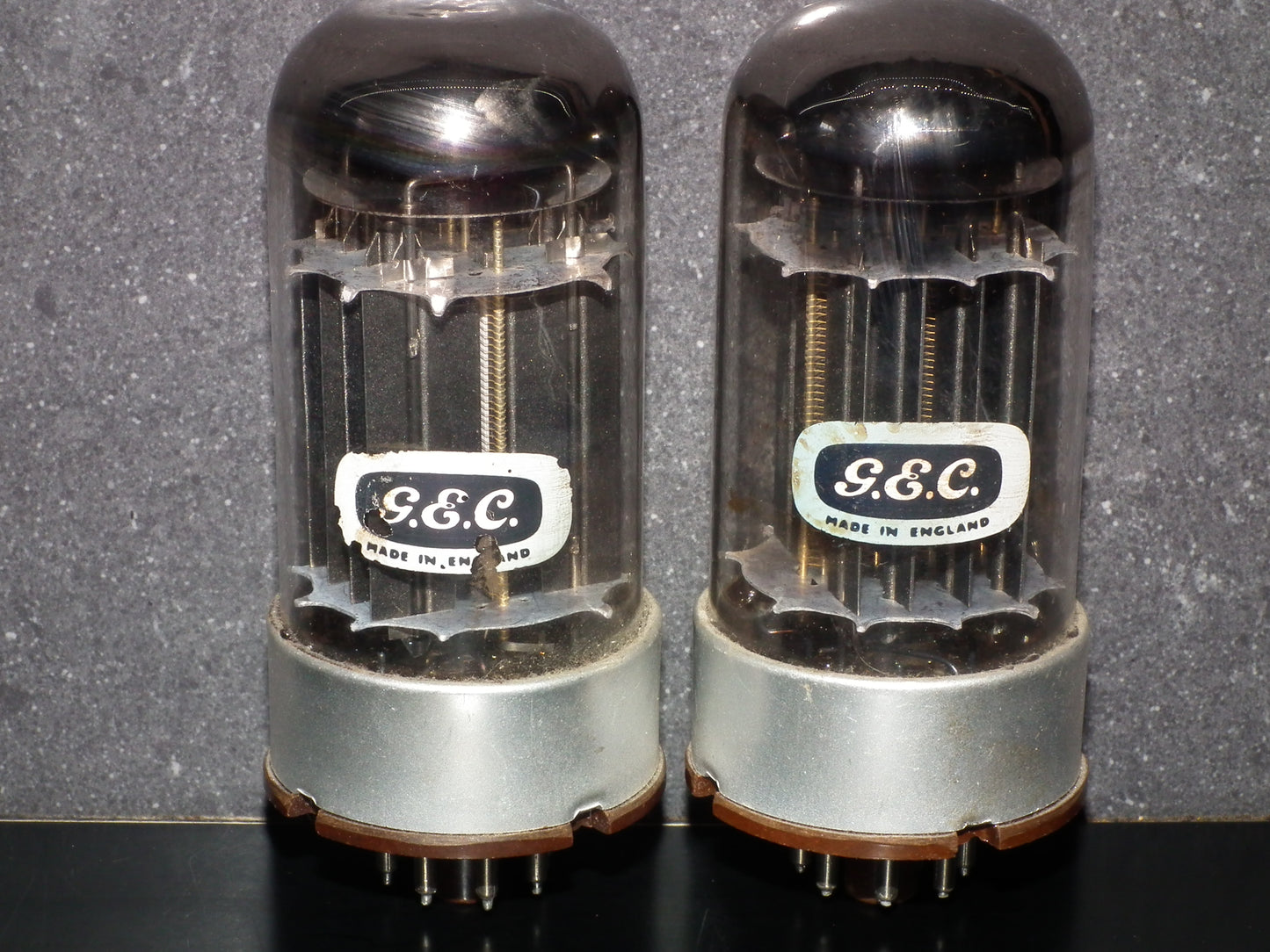 GEC 6080 CV2984 6AS7 5998 ECC230 Matched pair Square Getters Triple Mica