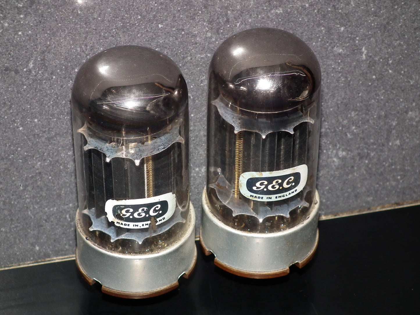 GEC 6080 CV2984 6AS7 5998 ECC230 Matched pair Square Getters Triple Mica