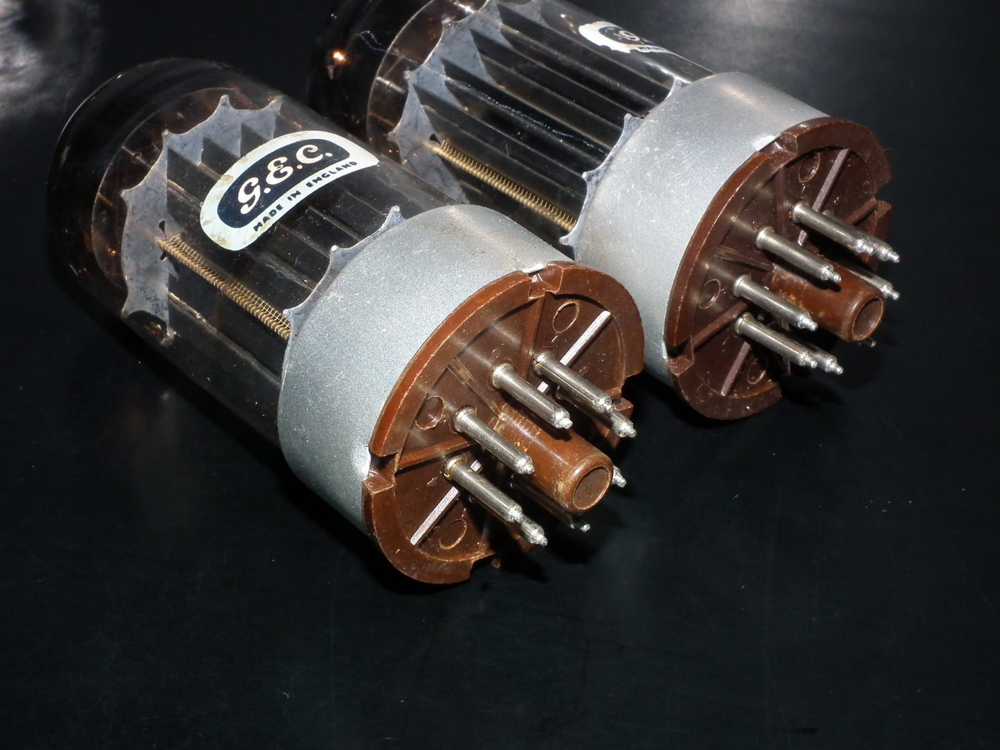 GEC 6080 CV2984 6AS7 5998 ECC230 Matched pair Square Getters Triple Mica