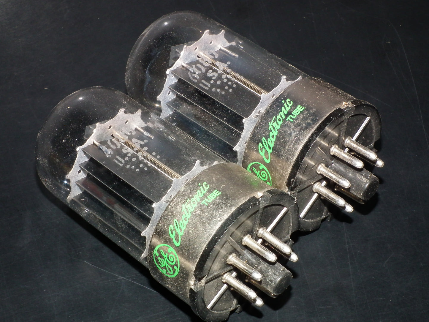 Matched pair 6080 GE  General Electric double triode ( 6AS7 5998)
