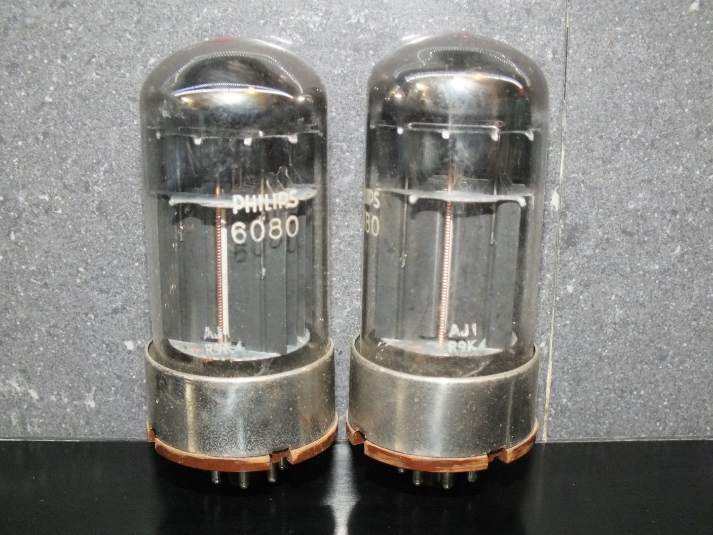 MULLARD 6080 Matched pair rebranded Philips Tested